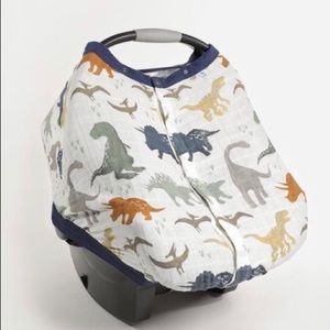 Little Unicorn Dinosaur Muslin Carseat cover